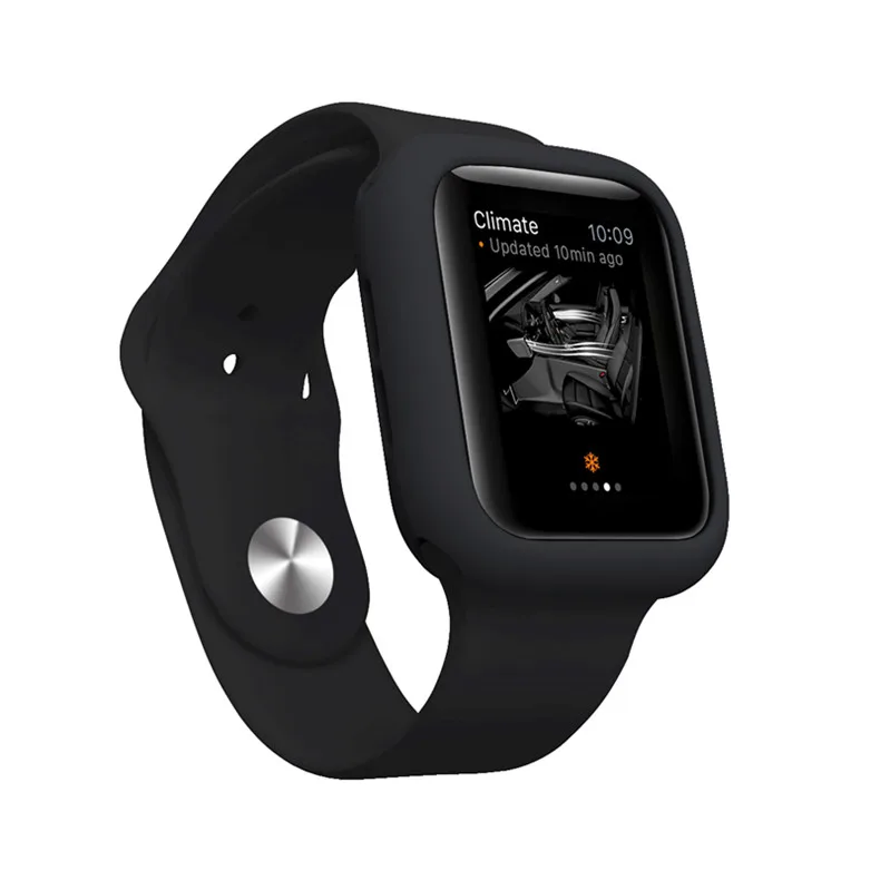 Cover For Apple Watch case 44mm 40mm 42mm 38mm 45mm 41mm accessories Silicone bumper screen Protector iWatch series 7 6 5 4 3 SE