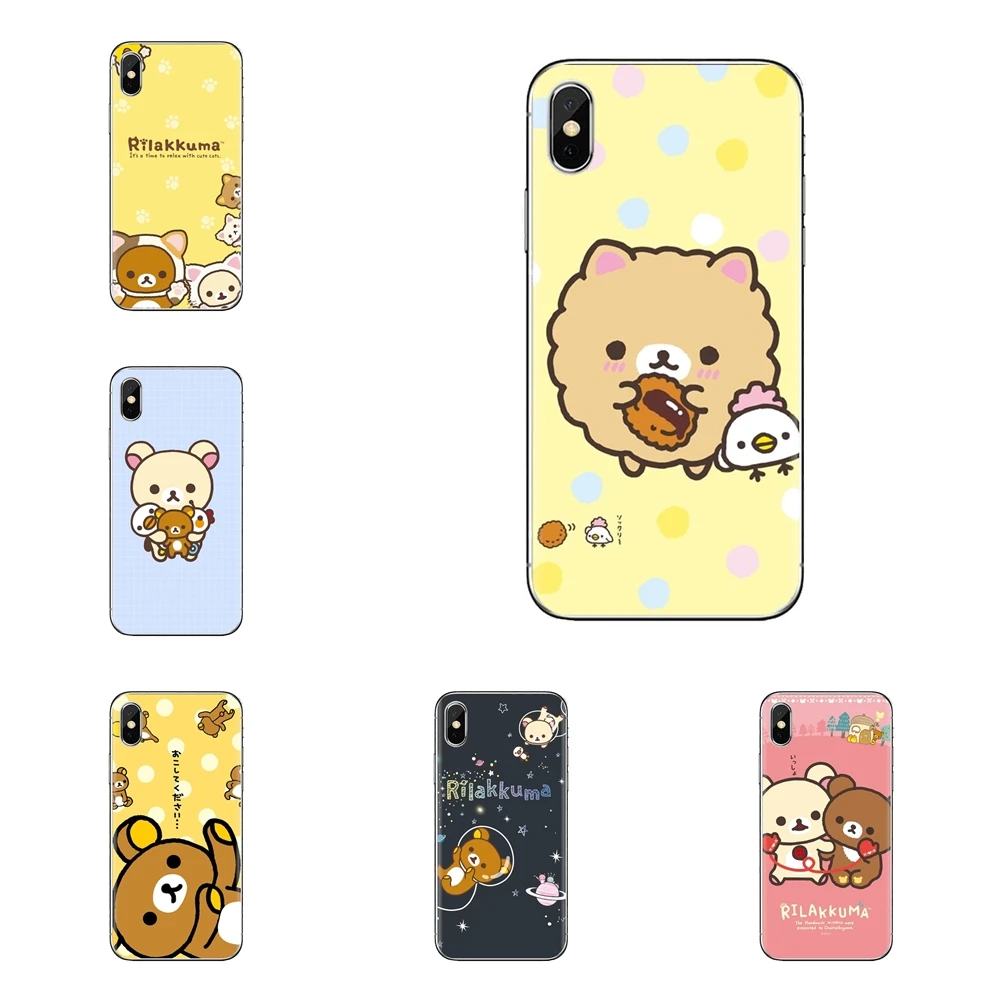 For iPod Touch Apple iPhone 4 4S 5 5S SE 5C 6 6S 7 8 X XR XS Plus MAX TPU Transparent Bag Case Rilakkuma cat wallpaper for phone |