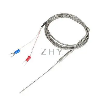 

J Type 90mm x 1.5mm Temperature Controller Earth Thermocouple Probe 2M