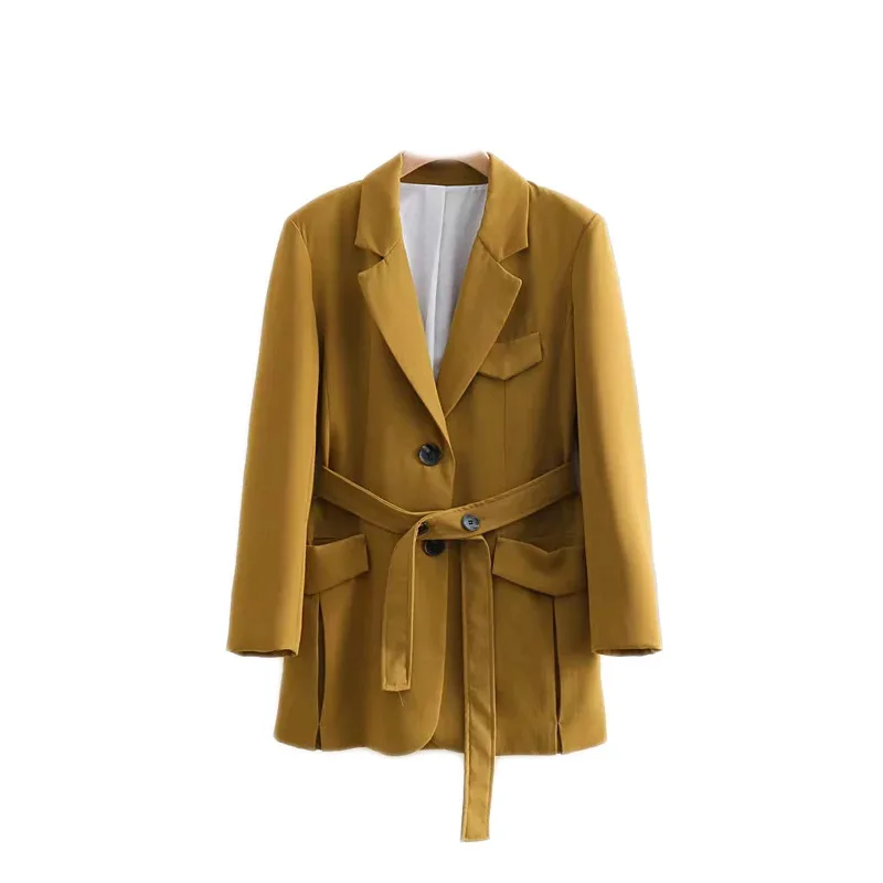 

Ei23 with Belt Casual Suit Jacket Tops