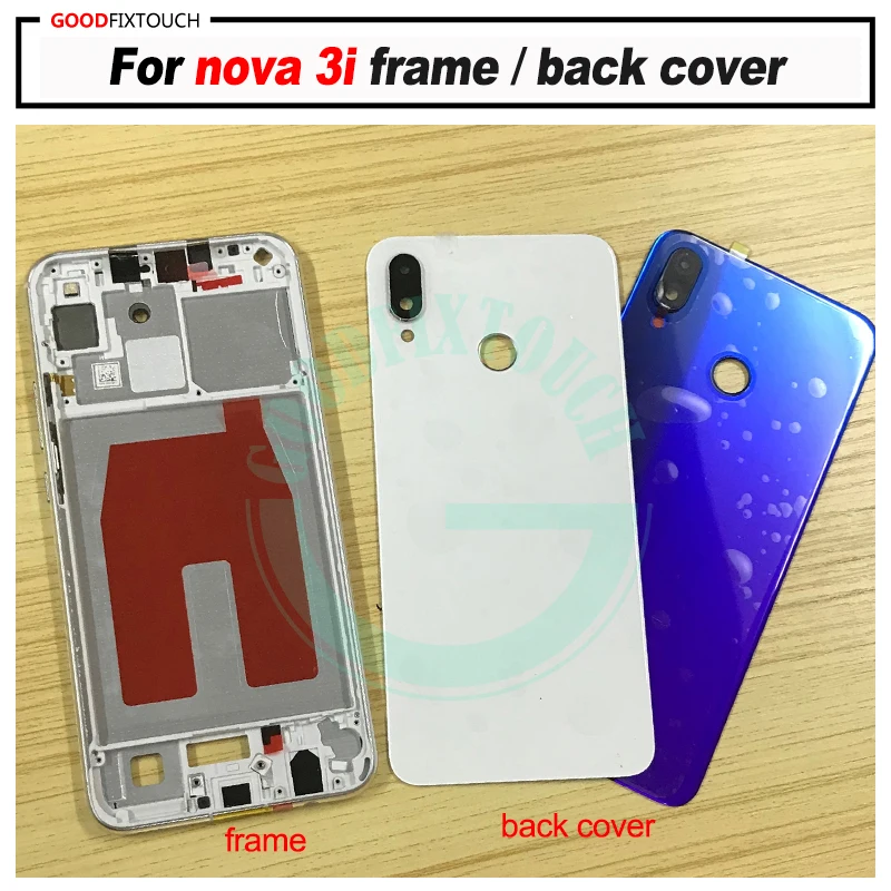 Оригинальный чехол для huawei nova 3i передняя рамка корпус с задней крышкой крышка