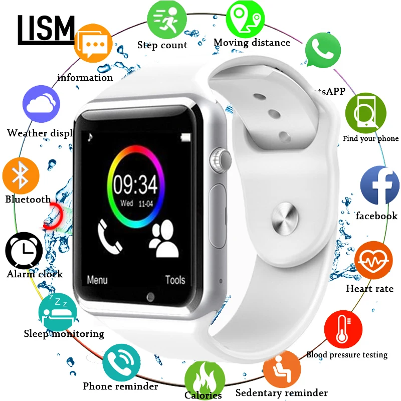 

HOT A1 Smart Watch With Passometer Camera SIM Card Call Smartwatch For Xiaomi Huawei HTC Android Phone Better Than Y1 DZ09