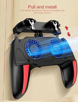 

New H10 Six Fingers All In One Mobile Game Controller Fire Key Button For PUBG Mobile Game Eat Chicken Artifacts Game Handle