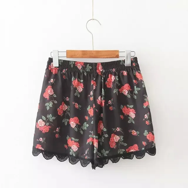 AliExpress модели в Европе и Америке Летние Новые продукты печатные кружевные женские брюки в настоящее время доступны