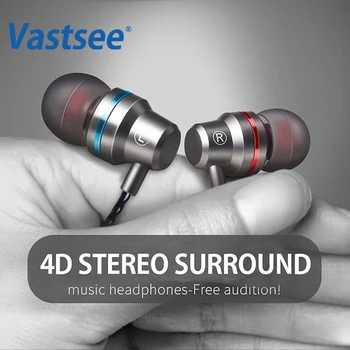 

Ture 4D Stereo Wired for all Phones Metal Earbuds Sports running or Game Earbuds Bass Stereo Headset EarPhone
