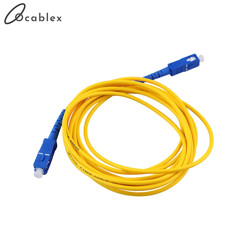 Jeirdus 30Meters 100ft SC to SC Fiber Optic Cable Jumper Optical Patch Cord Simplex Single-Mode 9/125 SC-SC 