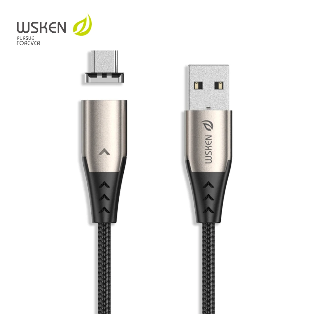 WSKEN 5A Магнитный usb type-C кабель для huawei mate 30 P30 Pro USB-C магнит Быстрая зарядка зарядное устройство type-c шнур для передачи данных OnePlus OPPO