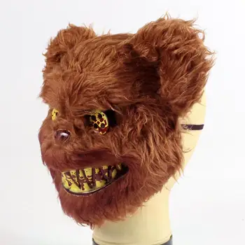 

2019 New Bloody Teddy Bear Mask Masquerade Scary Plush Mask Halloween Performance Props Fashion Halloween Supplies