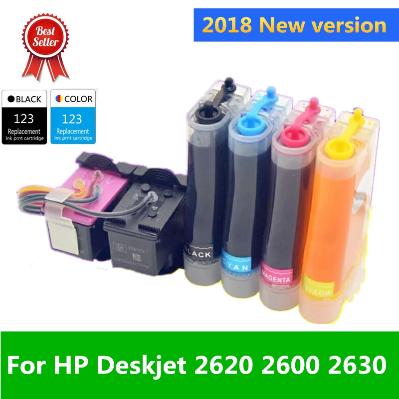 2018 Printer New version 123 Continuous Ink supply system Compatible for HP Deskjet 2620 2600