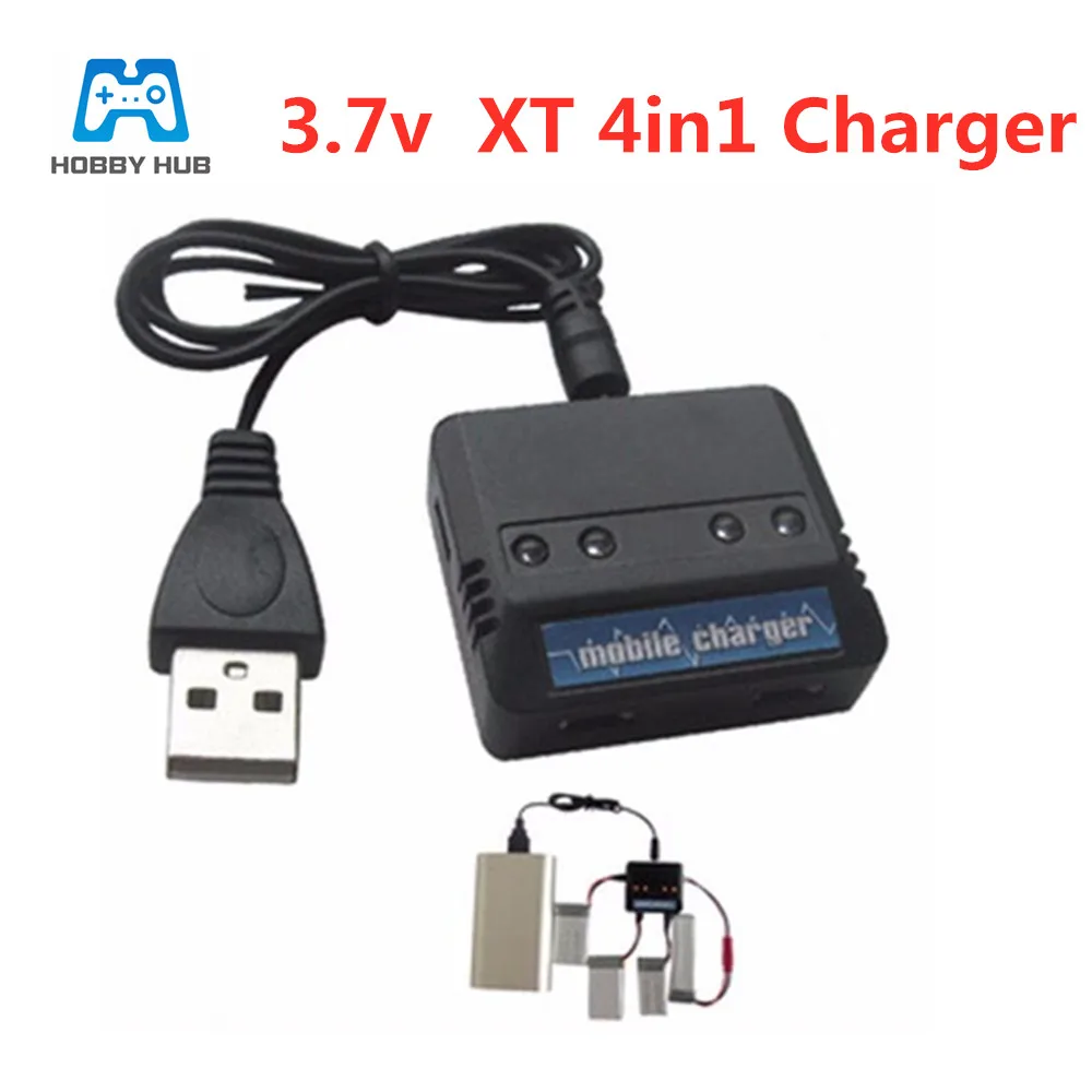 Зарядное устройство 3 7 В 4 в 1 зарядное для Syma X5C Udi U818A WLtoys V686G toy RC toys DC 5v XT Plug Lipo