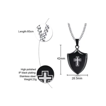 

FXM CCN49 stainless steel necklace hot sell gold color top quality cute women 42mm Cross spade gift women jewelry