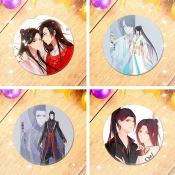 

Tian Guan Ci Fu Brooches Badge Anime Cartoon Figure Hua Cheng Xie Lian Round Metal Display Brooch Pin Jewelry