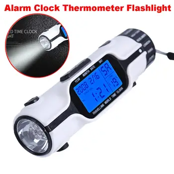 

LED Digital Alarm Clock Thermometer LCD Display Flashlight Date Travel Alarm