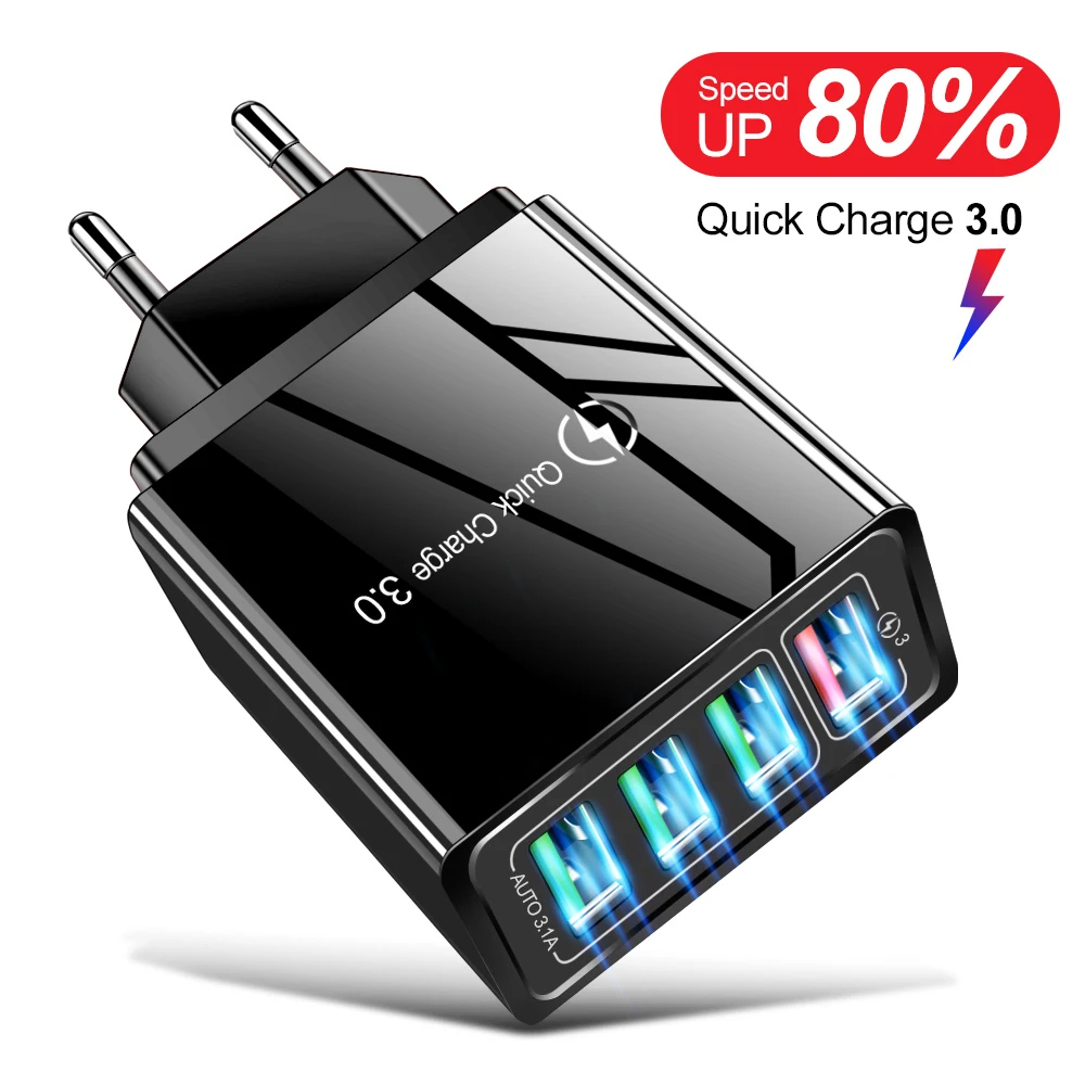 QC3.0 Быстрая зарядка 3,0 4,0 USB зарядное устройство для путешествий быстрое зарядное устройство для samsung Xiaomi huawei P20 LG настенный адаптер для iPhone11 X 7 8 6