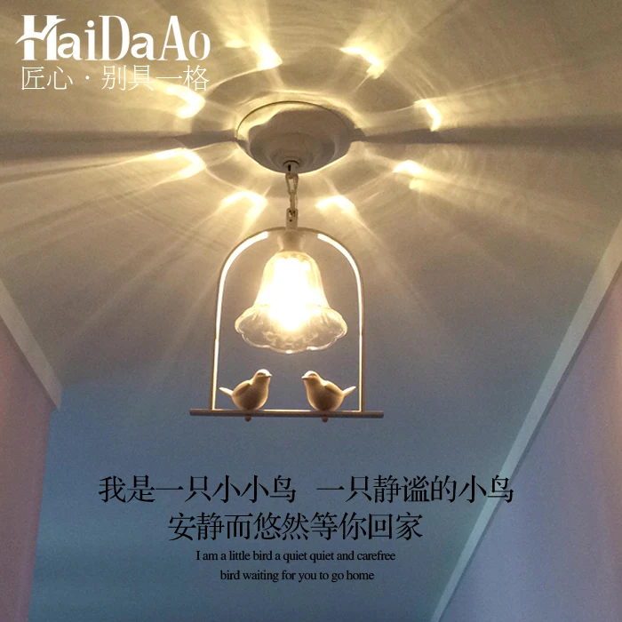 

Modern Personality Art Corridor Balcony Corridor Lamp Porch Lamp Bar Bird Pendant Light lustre pendente