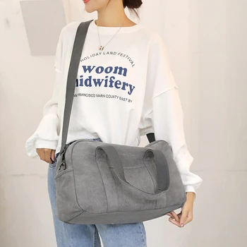 

Woman Casual Canvas Handbag Female Casual Shoulder Bag Large Capacity Crossbody Bag Solid Color Ladies Totes Bolsa Feminina