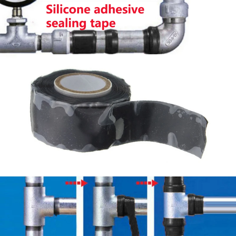

2.5cm*1.5m high pressure self-adhesive tape Garden water pipeline repair tape Self-fluxing silicone adhesive sealing tape