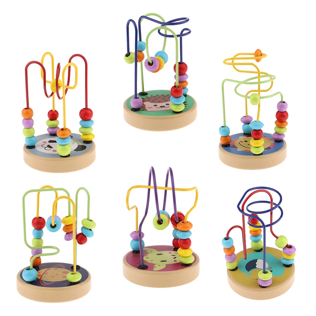 Классические бусы лабиринт куб игрушек Roller Coaster игра деревянные игрушки Детские