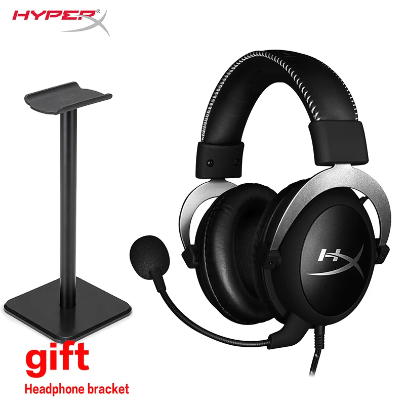 Cloud silver HYPERX Cloud series Alpha Gold Edition core Игровая гарнитура Revolver наушники AMP USB звуковая карта продается отдельно - Цвет: Cloud silver