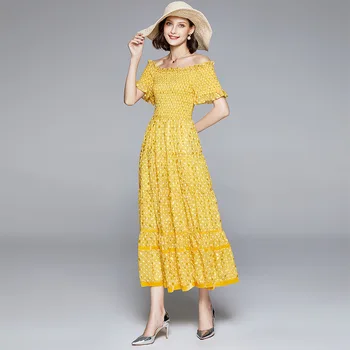 

2020 New Cover-ups Summer Women Beach Wear yellow Cotton Tunic Dress Bikini Bath Sarong Wrap Swimsuit Cover Up