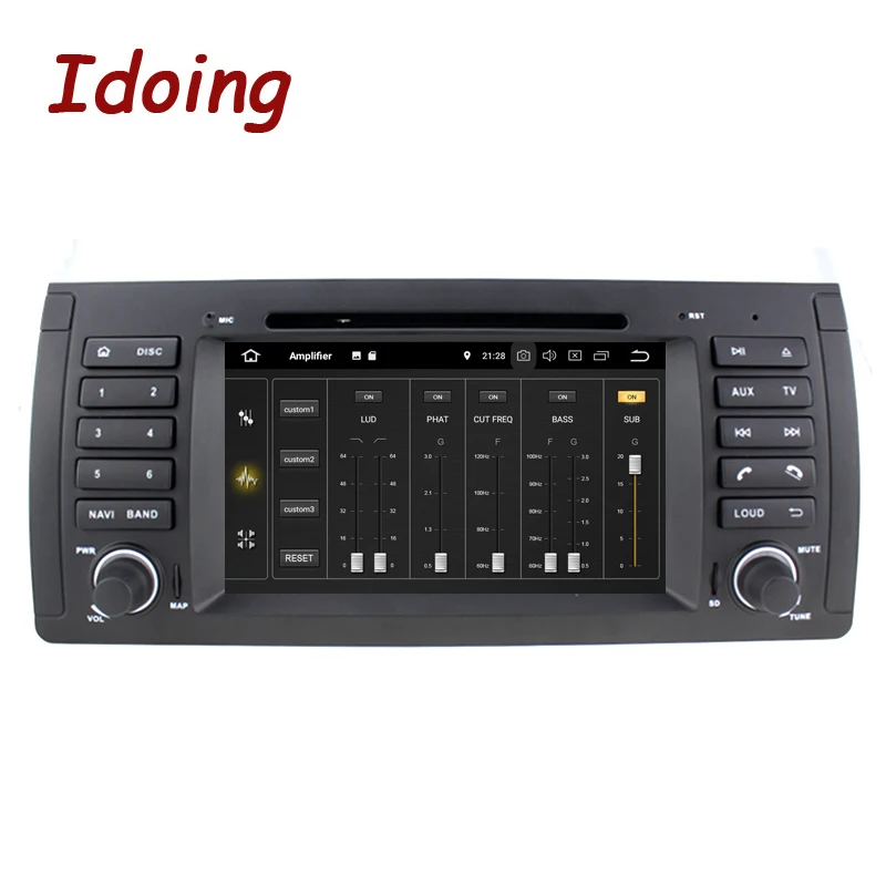 Cheap Idoing 7" Android 9.0 Car Auto Radio Multimedia DVD Player 1 Din Stereo System For BMW E39 X5 E53 Octa Core 4G+64G DSP NO 2 din 2