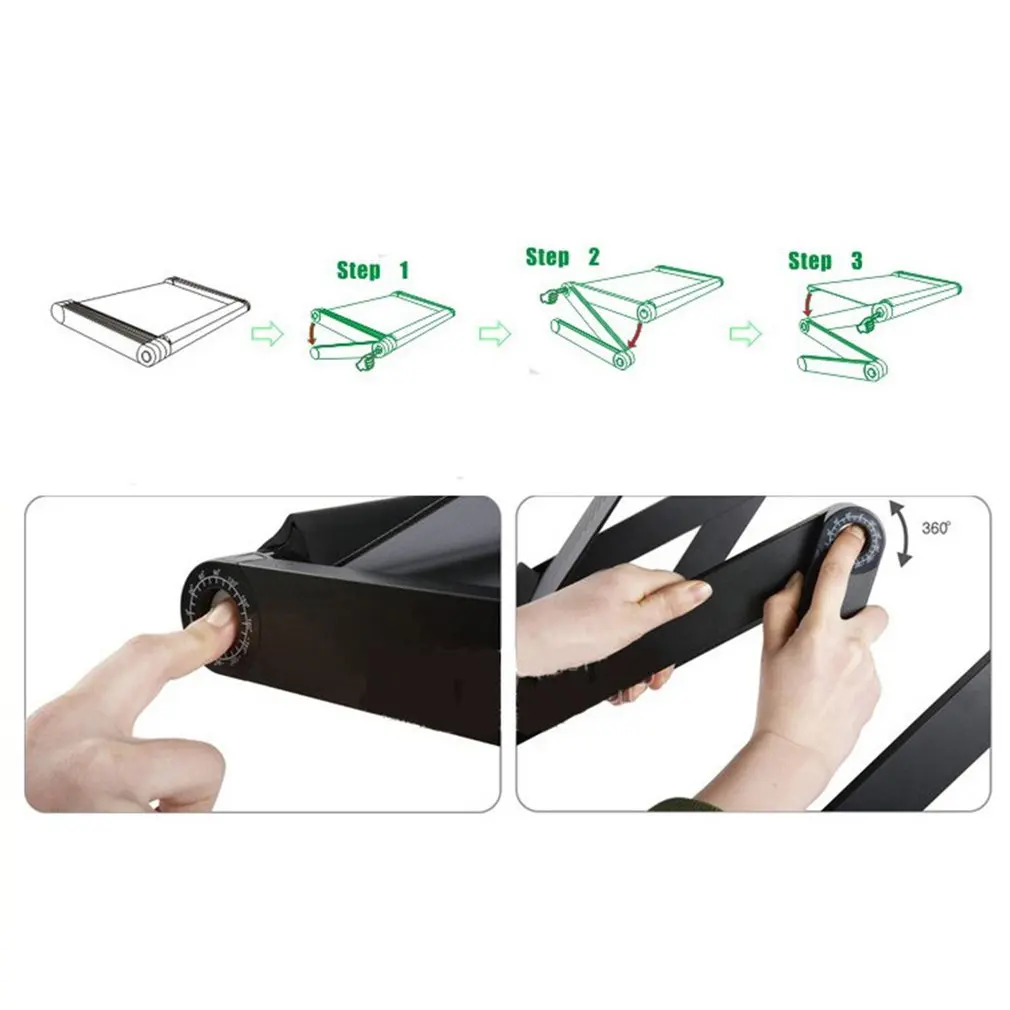  Aluminium Alloy Laptop Desk Folding Portable Laptop Table Notebook Desk Table Stand Bed Sofa Desk T