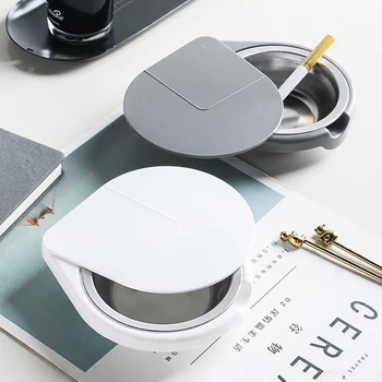 

Non-Punch Creative Home Table Bottom Sticker Ashtray Invisible Storage Frame Portable Case Daily Use Family Ashtrays