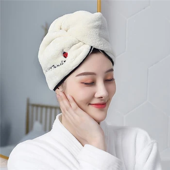 

Shower Cap Quick Dry Super Absorbent Twist Hair Towel Wrap Quick Turban Twist Hair Absorbent Magic Hair Drying Towel