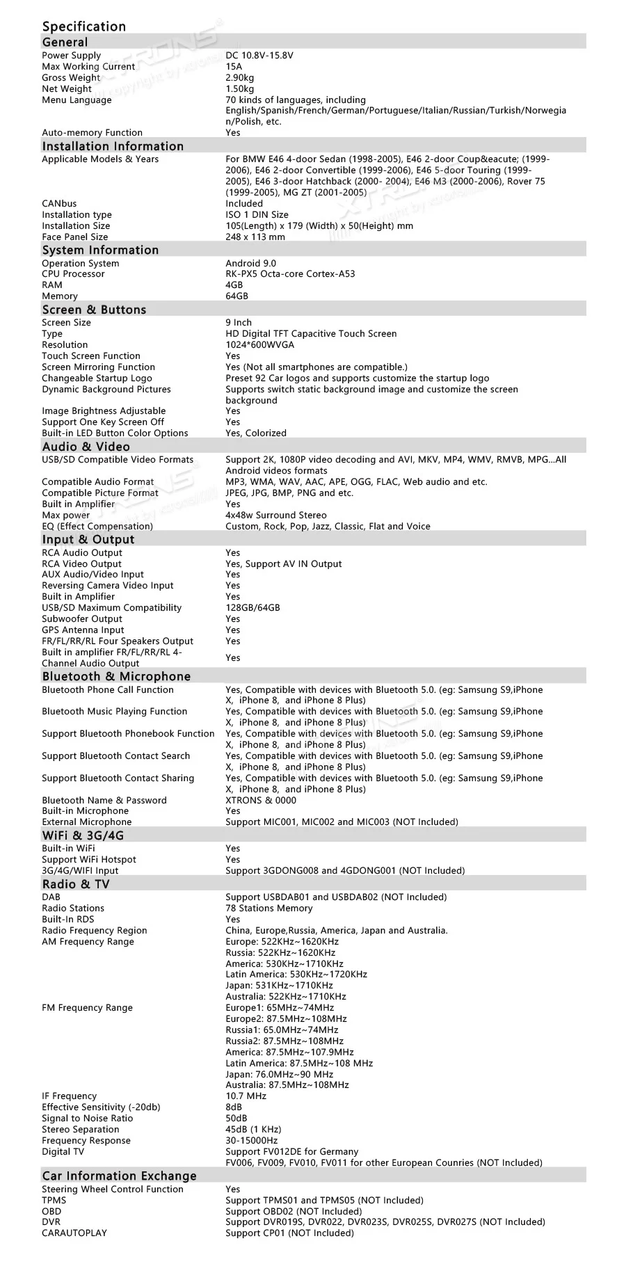 Flash Deal XTRONS 64GB 4GB 9