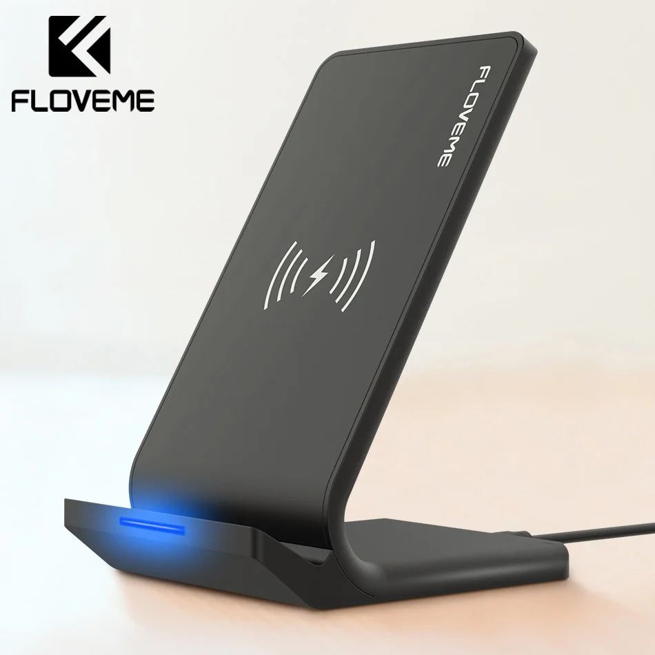 Беспроводное зарядное устройство FLOVEME Qi для iPhone X XS XR 8 10 Вт быстрое USB Samsung Galaxy S8 S9