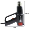 Hot Air Gun 2000W High Quality Black Digital Display Knob Type Power Hair Dryer Shrink Wrapping Thermal Car Film Repair Tool 220 3