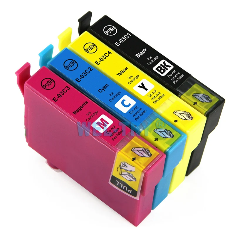 Совместимый чернильный картридж для EPSON T03C 03C используется для рабочей силы WF-2861 принтера WF2861, полные чернила с чипами