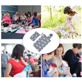 

Breathable Cotton Print Privacy Nursing Feeding Cover+Bag Frenulum Cape Apron Breastfeeding Cover Baby Nurse Infant Muslin Cloth