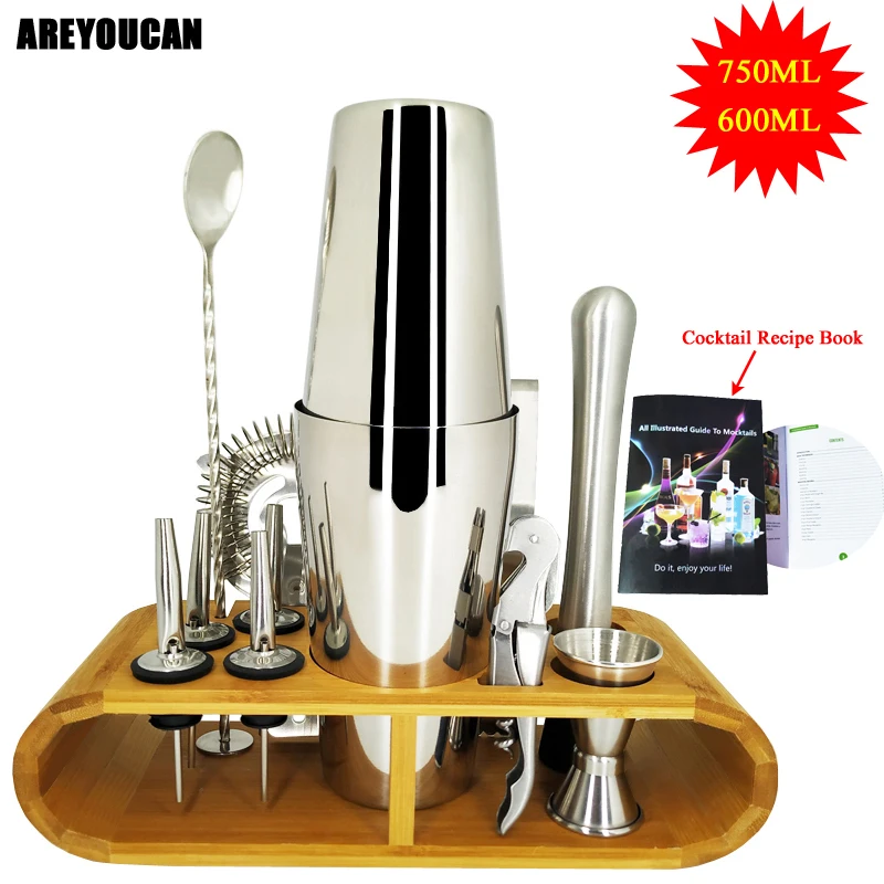 

1-13 Piece Cocktail Shaker Bar Set Stainless Steel Bartender Kit Mixer Drink Bartender Browser Kit Bars Set Tool Accessor