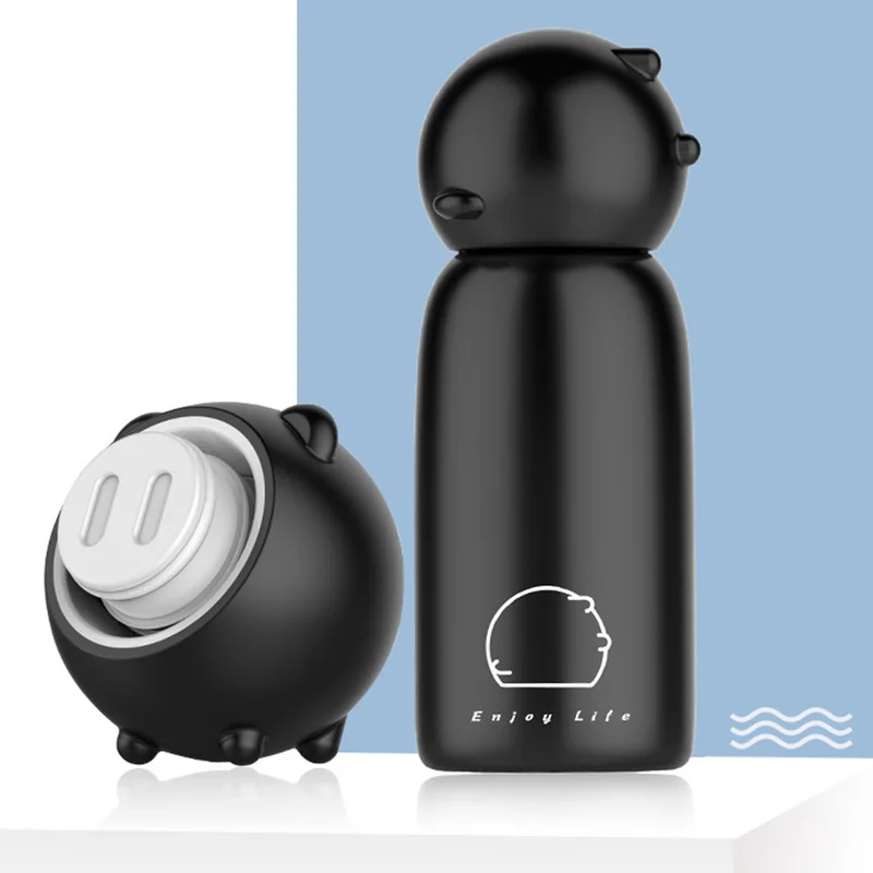 

Creative 300ML Cute Pig Women Water Bottle Vacuum Flask Outdoor Insulation Bottles Long Time Heat Preservation Stainless Steel