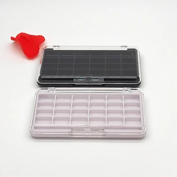 

10pcs 24 Color Eye Shadow Palette Transparent Cover Empty Eyeshadow Compact Lipstick Packing Box Sample Test Case Cosmetic Tool
