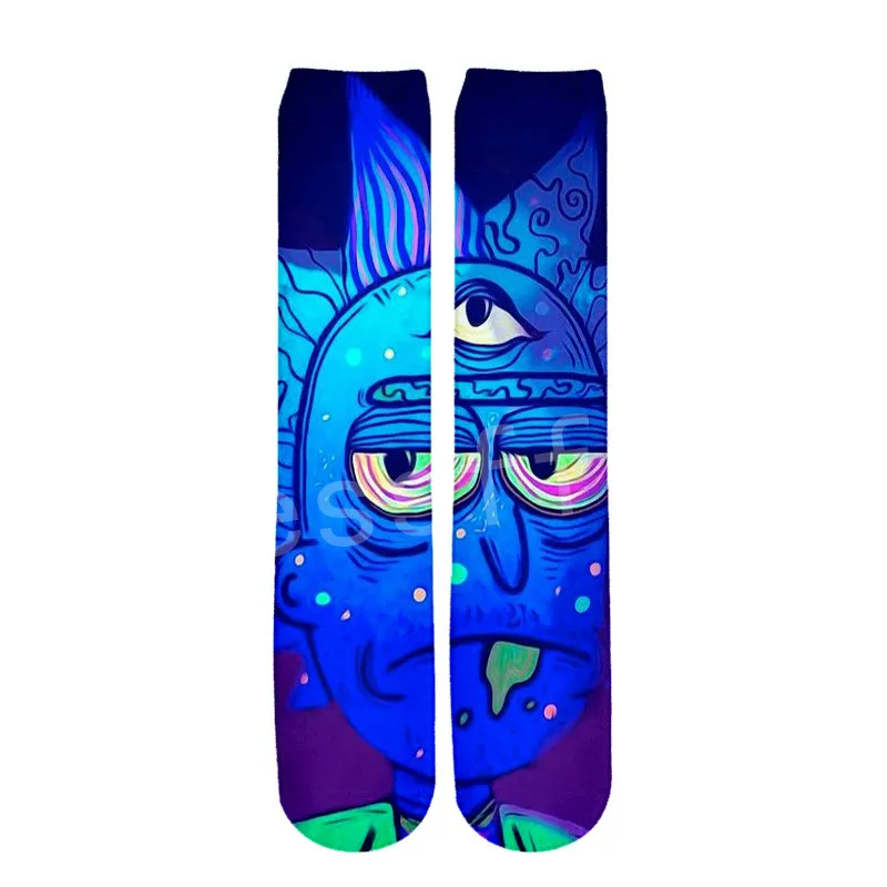 Like pic Tessffel Rick and Morty/Повседневные носки унисекс с 3D принтом для мальчиков/девочек/мужчин/женщин, забавные яркие подвески, носки до щиколотки, стиль-5 - Цвет: Like pic