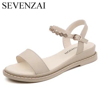 

summer rhinestones women sandals korean elegant ladies 3.5 high heels platform moccasins vintage trend designer female shoes new
