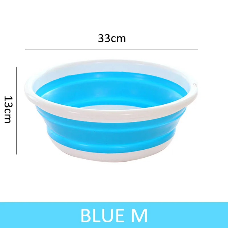 blue M 1 шт., инструмент для мытья автомобиля, экономное пространство, складное ведро, складные раковины, портативные, высокая емкость, бытовые чистящие средства - Цвет: blue M