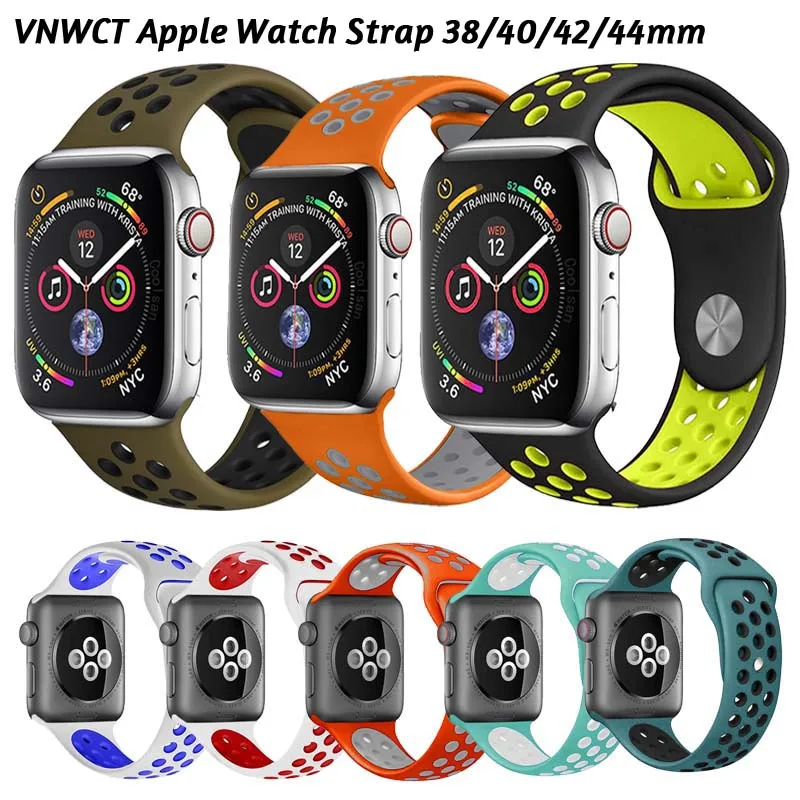 Мягкие часы ремешок для apple watch band 44 мм 40 мм ремешок для часов аpple watch iWatch 4/3/2/1, 42 мм, 38 мм, ремешок для часов запасной браслет ремешок