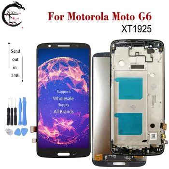 

5.7" LCD With Frame For Motorola Moto G6 LCD XT1925 Display Screen Touch Digitizer Assembly For Motorola G6 XT 1925 Display New