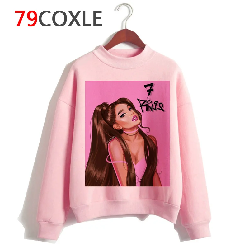 Ariana grande Толстовка 7 колец женская новая модная Корейская забавная Повседневная Толстовка уличная ulzzang 90s Графический капюшон негабаритных размеров