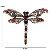 Wuli&baby Rhinestone Green Red Dragonfly Brooches Classic Vintage Insects Brooch Pins Gifts ► Photo 3/3