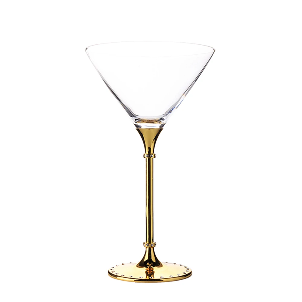 Oh Trend стеклянный Кубок старомодный стеклянный стакан для мартини, стакан для виски из нержавеющей стали, подставка, Хрустальное стекло es для питья, украшение для дома