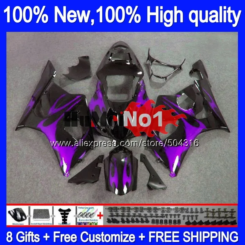 Средства ухода за кожей для SUZUKI GSXR 1000 GSXR-1000 2003 2004 20MC. 82 GSX-R1000 K2 1000CC GSX R1000 K3 03 04 GSXR1000 03 04 обтекатель с фиолетовым топом