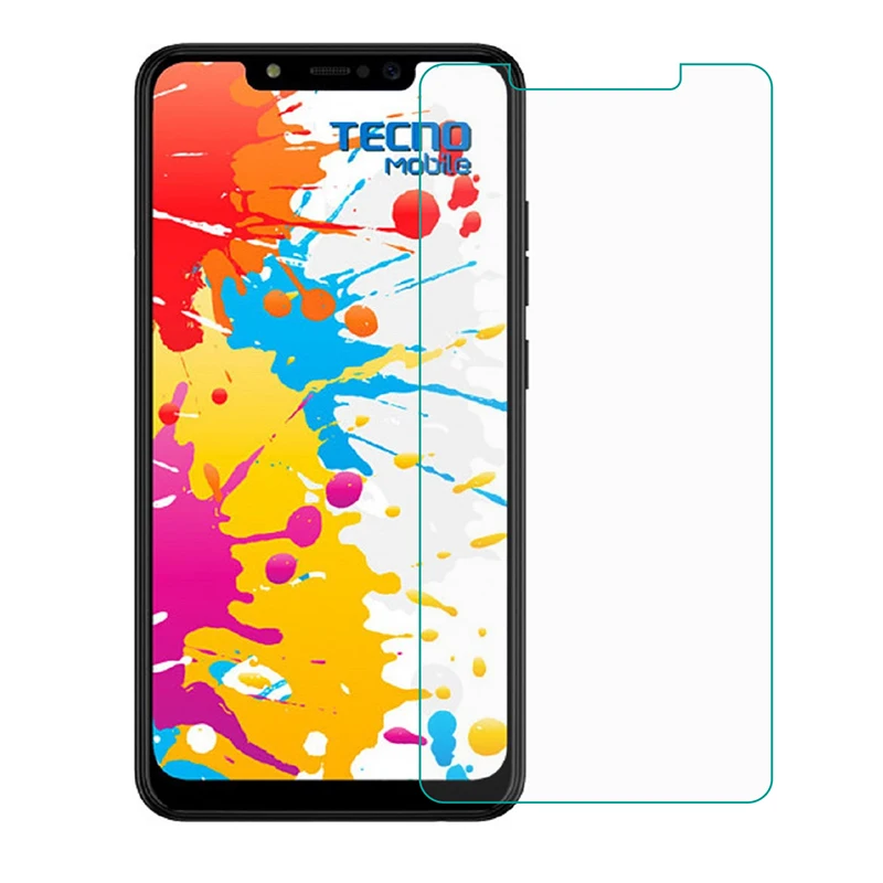 

Tempered Glass For Tecno Spark 3 Pro KB8 GLASS 9H 2.5D Protective Film Explosion-proof Clear LCD Screen Protector Phone cover