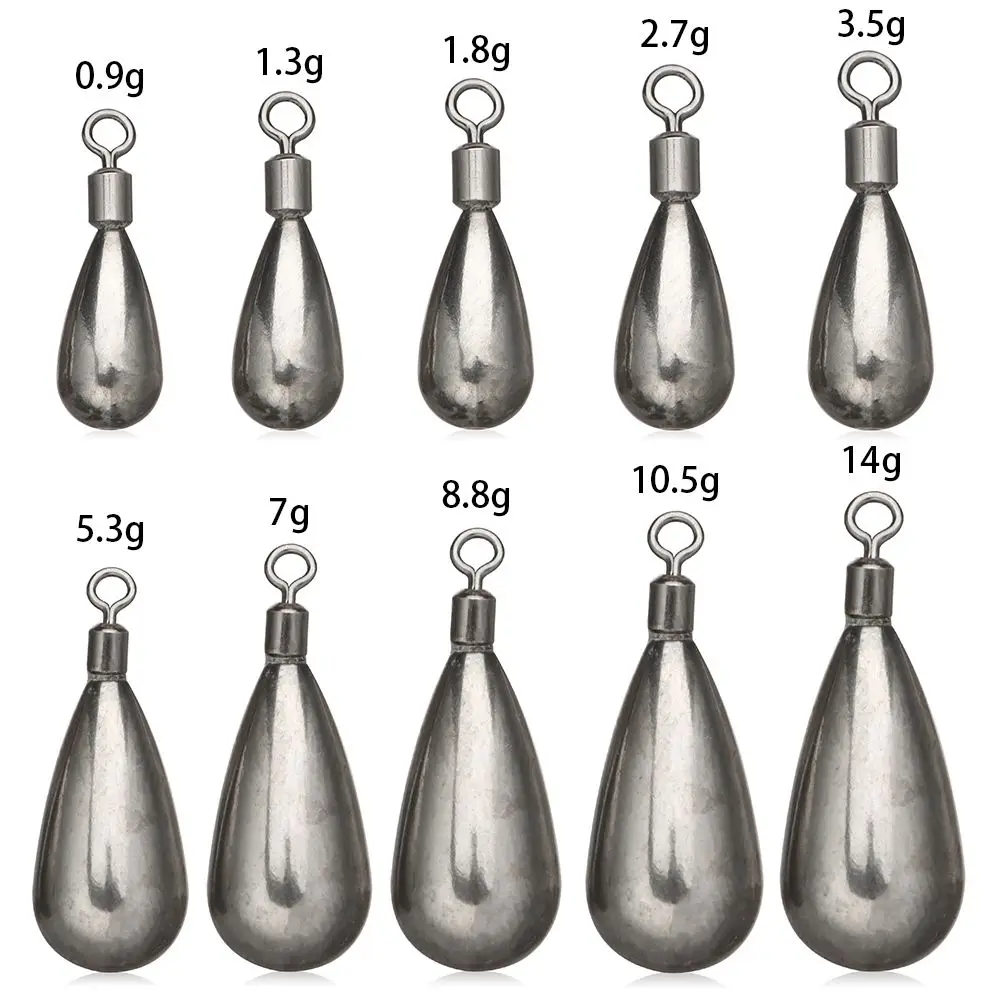 1PC 0.9 14g Tear Drop Shot Weights Fishing Tungsten Fall Quick Fishing