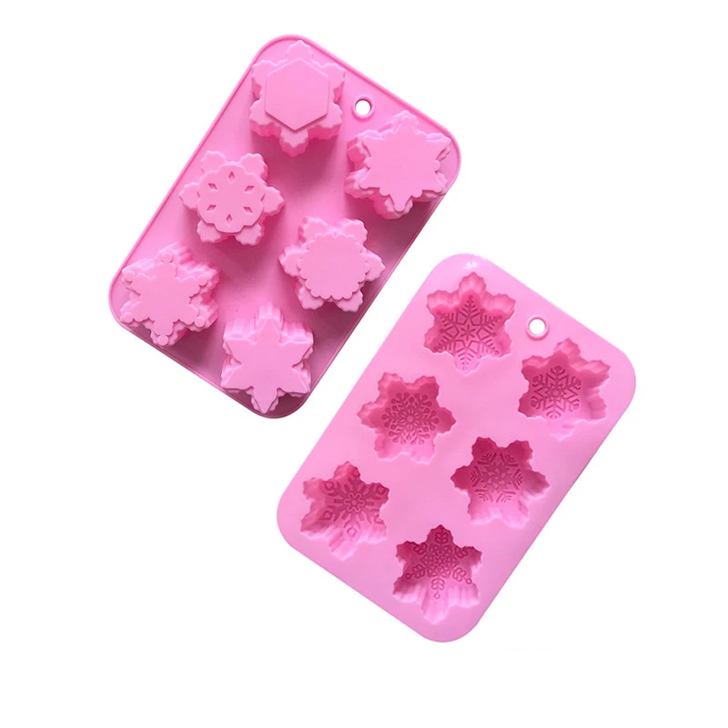 Silicone Moon Cake Mold Kitchen Baking Utensils Pastry Food Grade 6 Even Big Snowflake MAQUETER Eco-friendly |