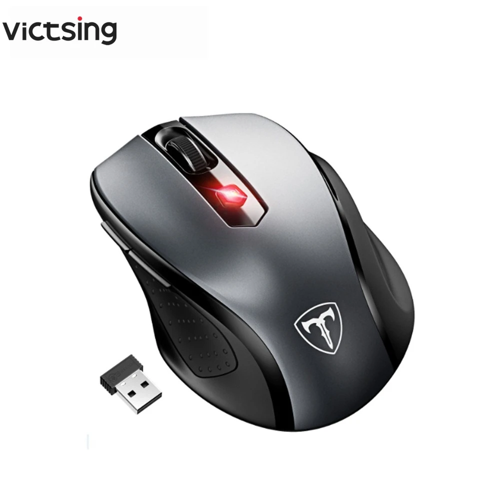Беспроводная мышь VicTsing MM057 эргономичная мобильная оптическая 2 4G с usb приемником 5