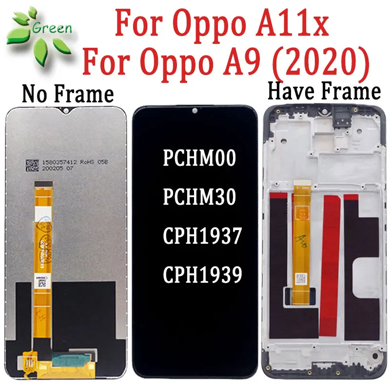 100% новый ЖК-дисплей для Oppo A11x / A9 (2020) CPH1937 CPH1939 кодирующий преобразователь